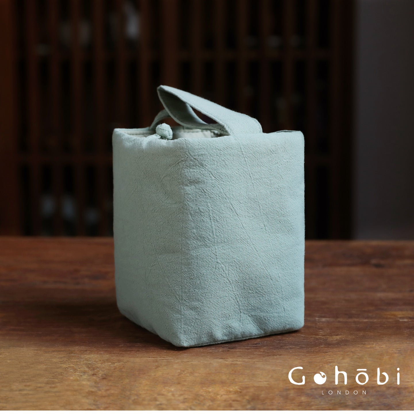 Gohobi Classic Travel Teaware Bag – Plain Cotton Tea Set Storage & Outdoor Carry Case