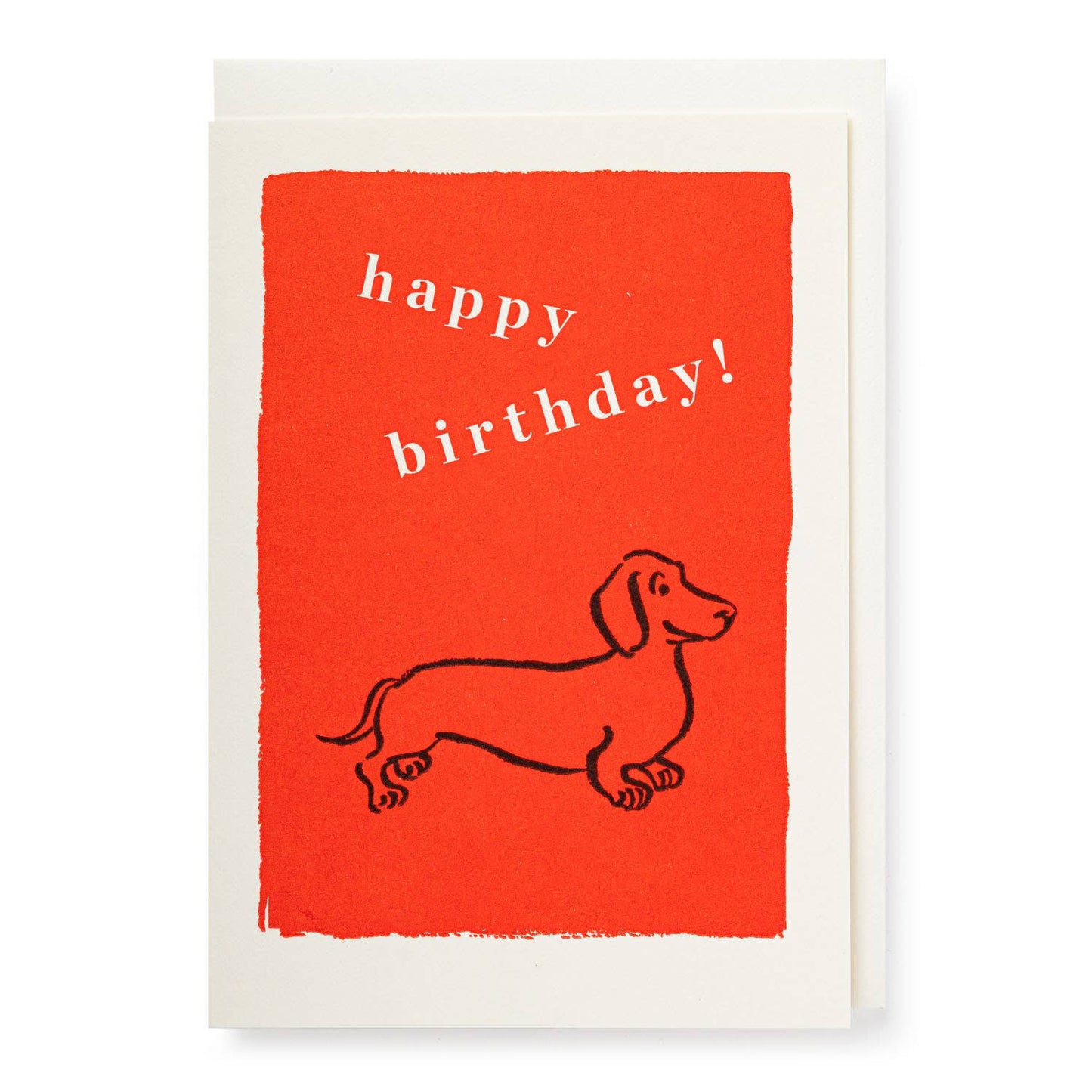 HereThe Birthday Sausage Dog | Letterpress Cards | Small Cards