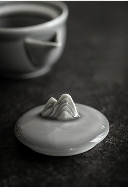Gohobi Japanese Style Ice Grey Gaiwan Tea Set 004