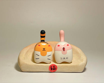 Gohobi x Little Diary Handmade Ceramic Lion Tiger Leopard