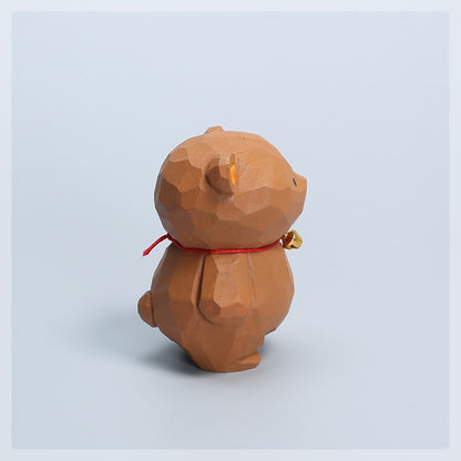 Gohobi Handcrafted Wooden Bear Ornament