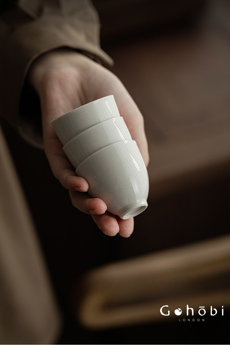 Gohobi Wood Ash Glaze Teacup – Plain Ceramic Small Gongfu Tea Cup