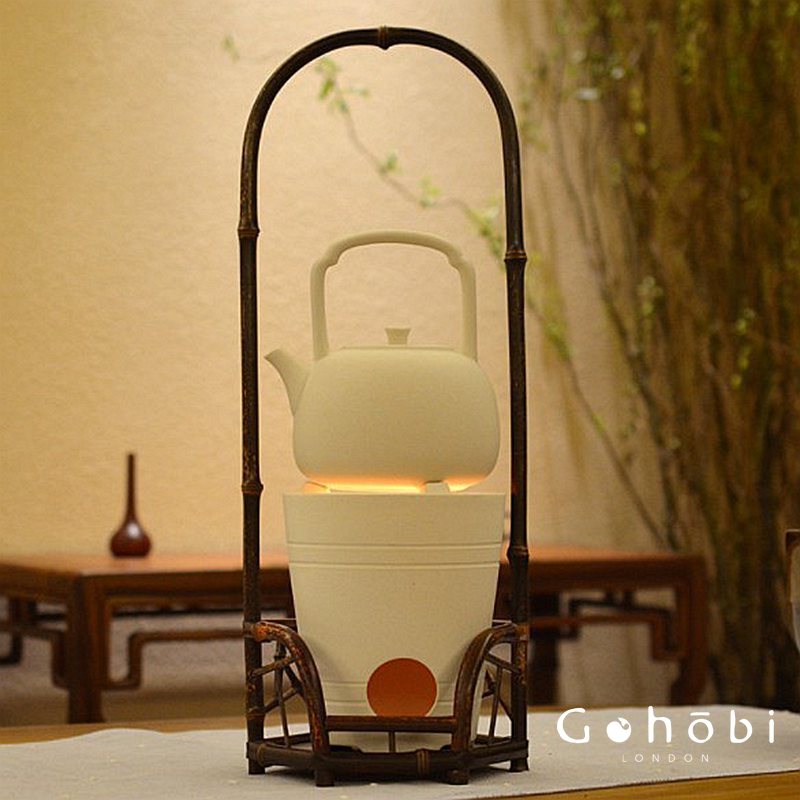 Gohobi Bamboo Lifting Beam Cooling Stove Rack – Kung Fu Tea Stove Stand for Tea Ceremony Accessories