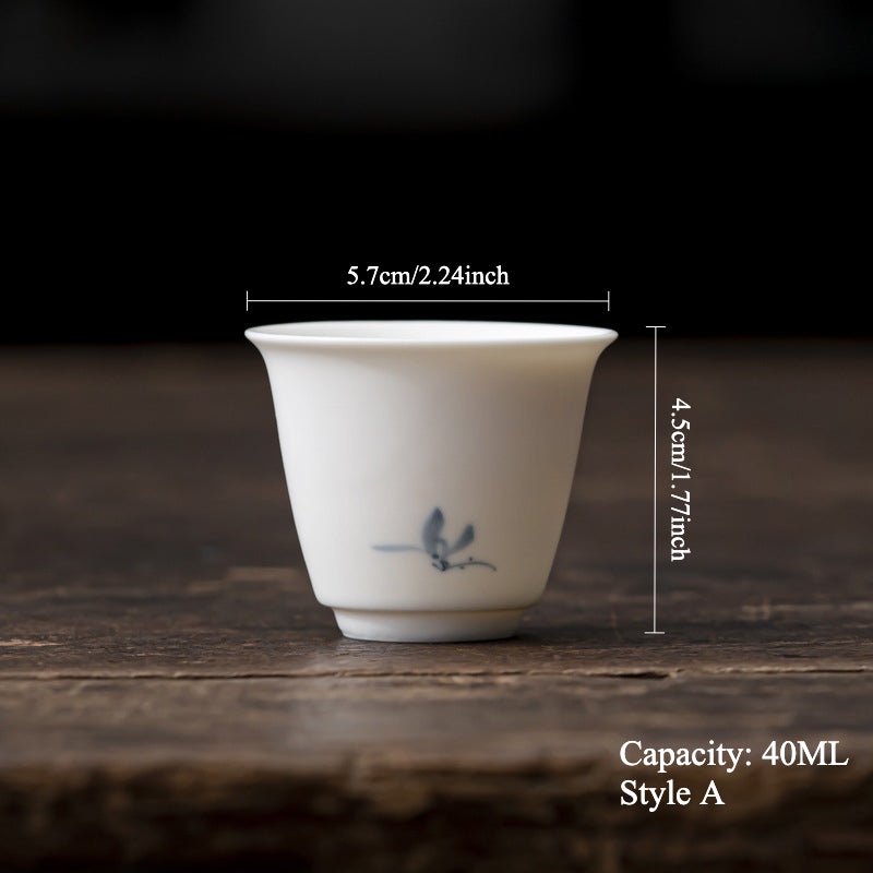 Gohobi Qiu Shui Orchid Ceramic Teacup