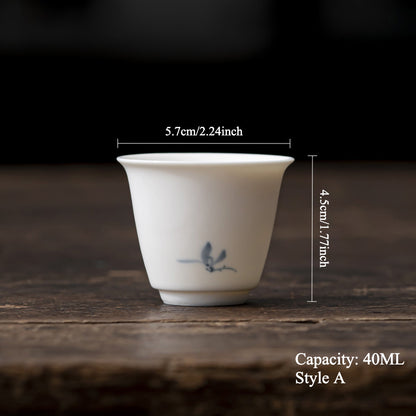 Gohobi Qiu Shui Orchid Ceramic Teacup