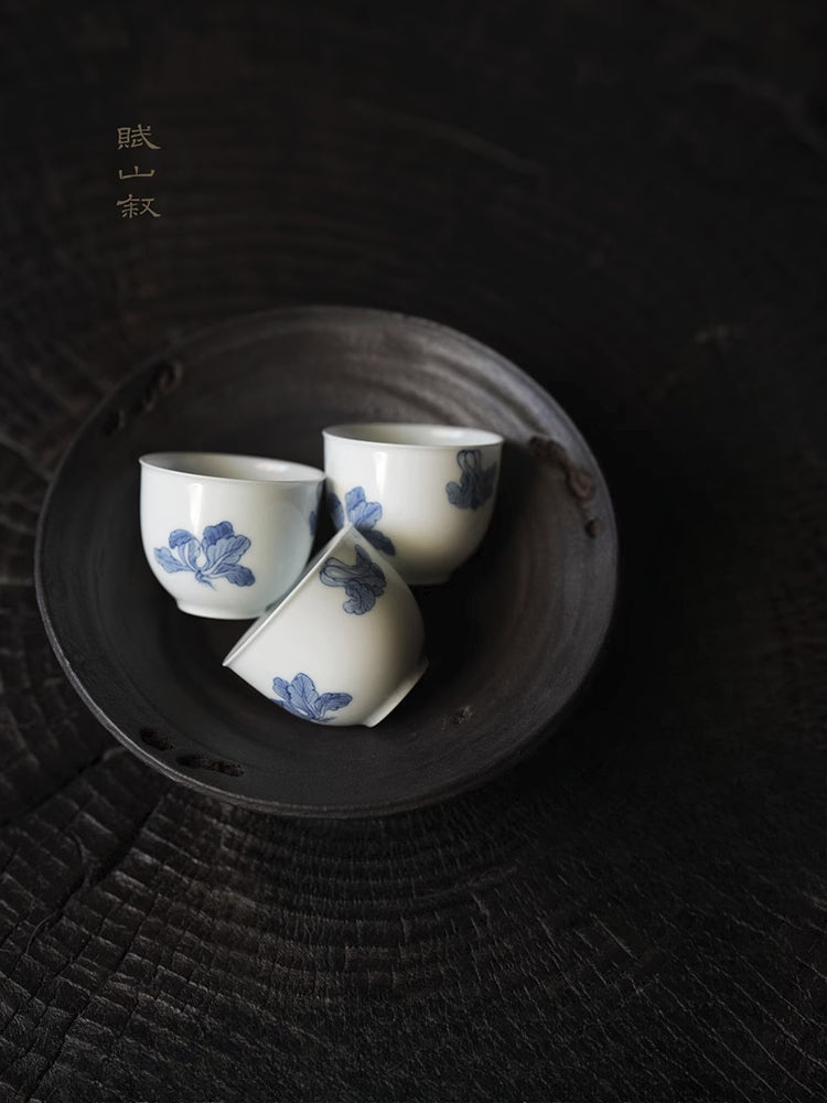 [賦山敘 x Gohobi] Blue and White "Cabbage" Small Tea Cup