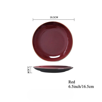 Gohobi Kiln-Change Ceramic Flat Dining Plate