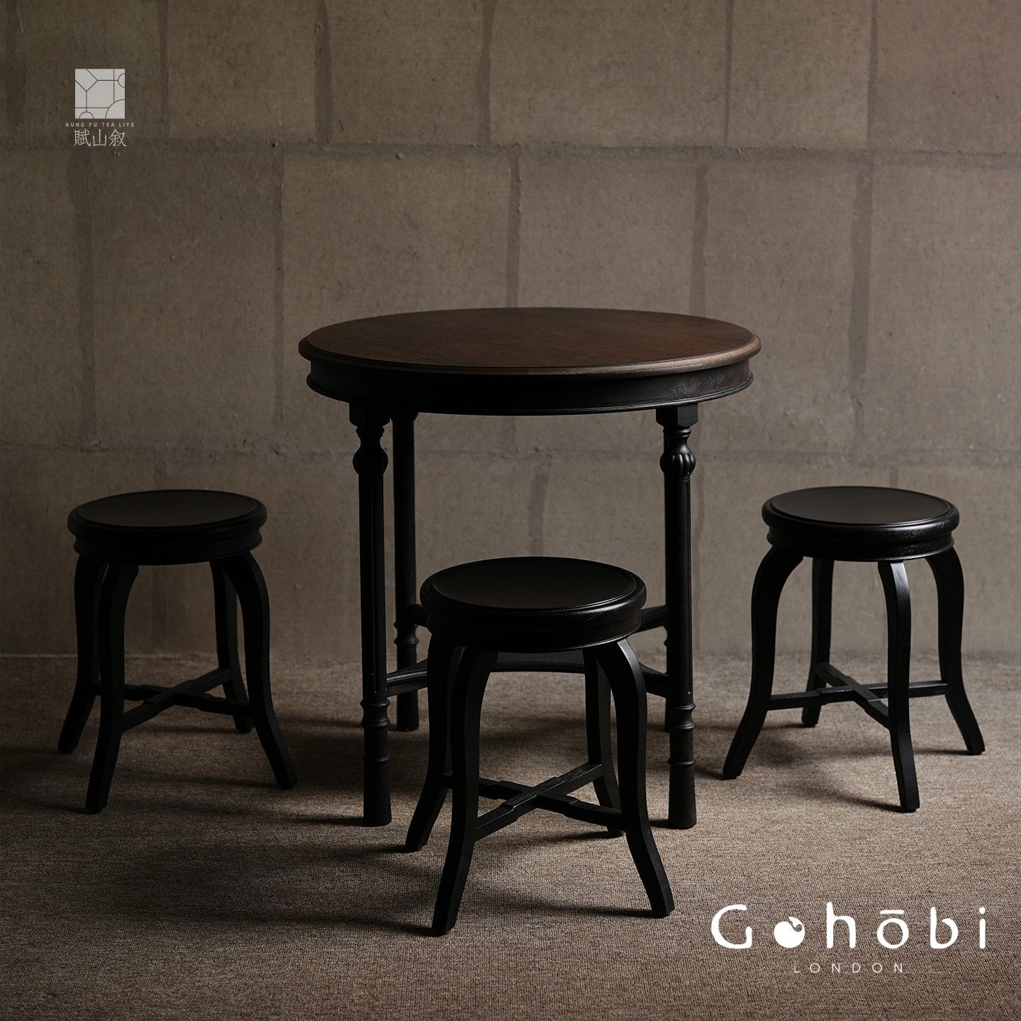 [賦山敘 x Gohobi] Gohobi Shanghai Style Teak Tea Cabinet – Solid Wood Retro Tea Table Side Cabinet