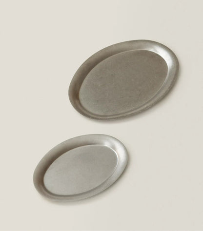 Gohobi Vintage-Style 304 Stainless Steel Oval Plate