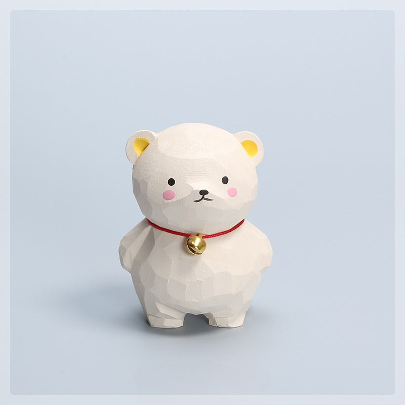 Gohobi Handcrafted Wooden Bear Ornament