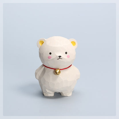Gohobi Handcrafted Wooden Bear Ornament