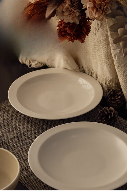 Gohobi Painted Gold Small-Foot Flat-Edge Plate