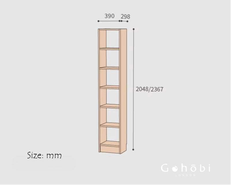 Gohobi Handmade Solid Wood Storage Cabinet – Multi-Layer Wooden Shelving Unit for Living Room or Study | FSC Certified Furniture