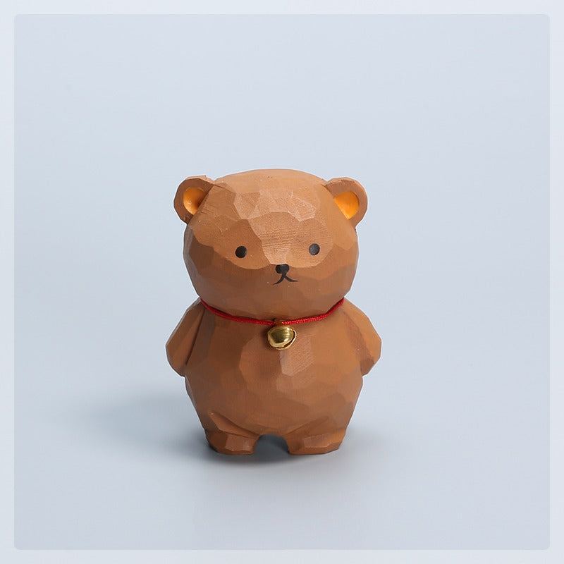 Gohobi Handcrafted Wooden Bear Ornament