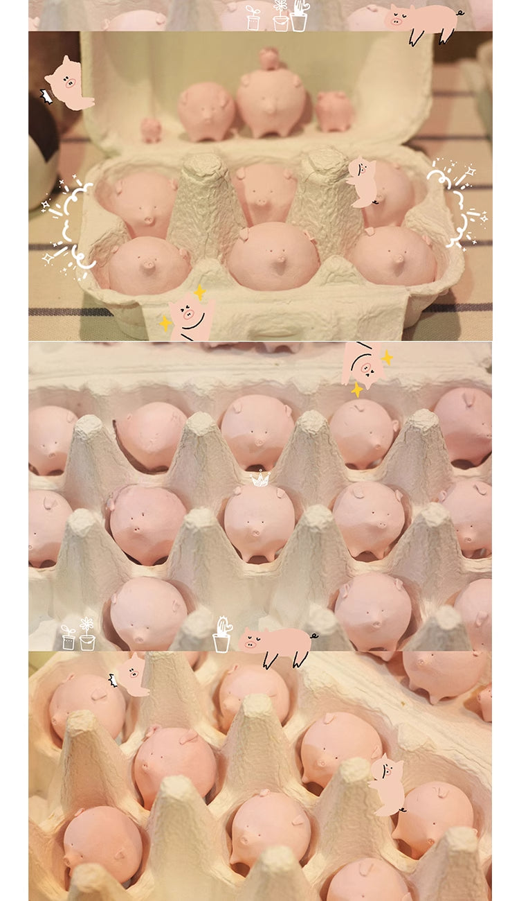 Gohobi x Little Diary Handmade Ceramic Pink Pig