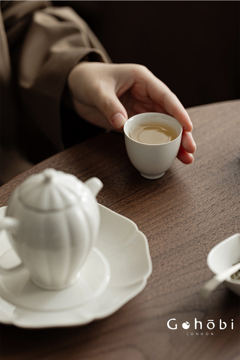 Gohobi Wood Ash Glaze Teacup – Plain Ceramic Small Gongfu Tea Cup