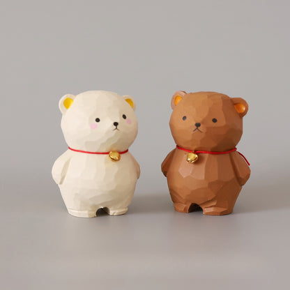 Gohobi Handcrafted Wooden Bear Ornament
