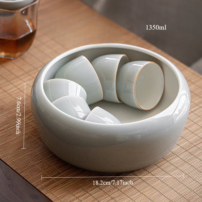 Glace cendre suie glaçure thé lavage, grande tasse de lavage de thé en céramique lavage thé résidu seau bassin d'eau stylo lavage réservoir Kung Fu thé ensemble accessoires