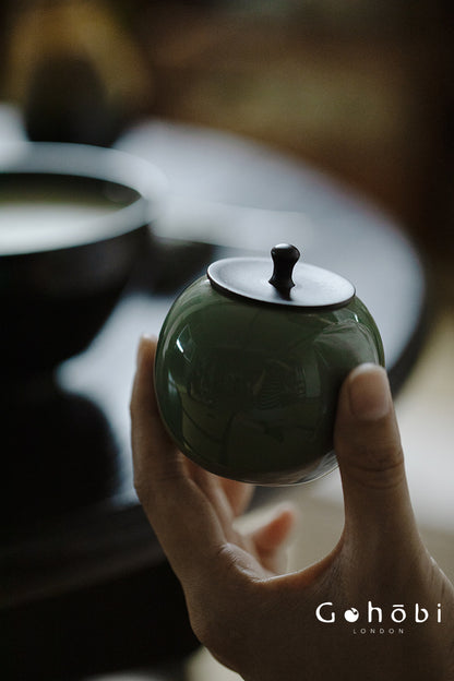 Gohobi Song-Inspired Matcha Travel Tea Set – Jianzhan Bowl with Travel Bag