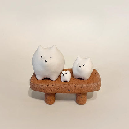 Gohobi x Little Diary Handmade Ceramic Samoyed Dog