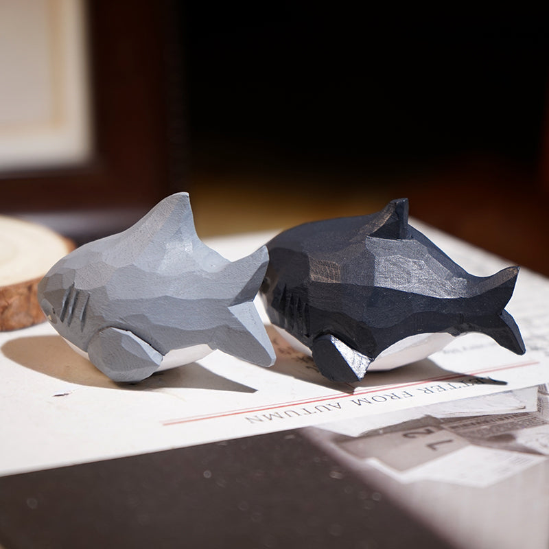 Gohobi Handcrafted Wooden Shark Ornament