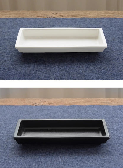 Gohobi Rectangular Ikebana Ceramic Vase – Japanese Style Flower Arrangement Vessel