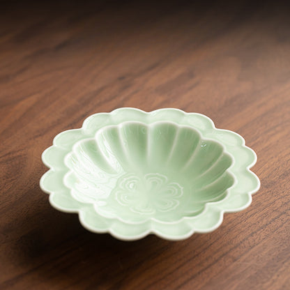 Gohobi, petite assiette de fruits glacés japonais traditionnels - Chrysanthème 001