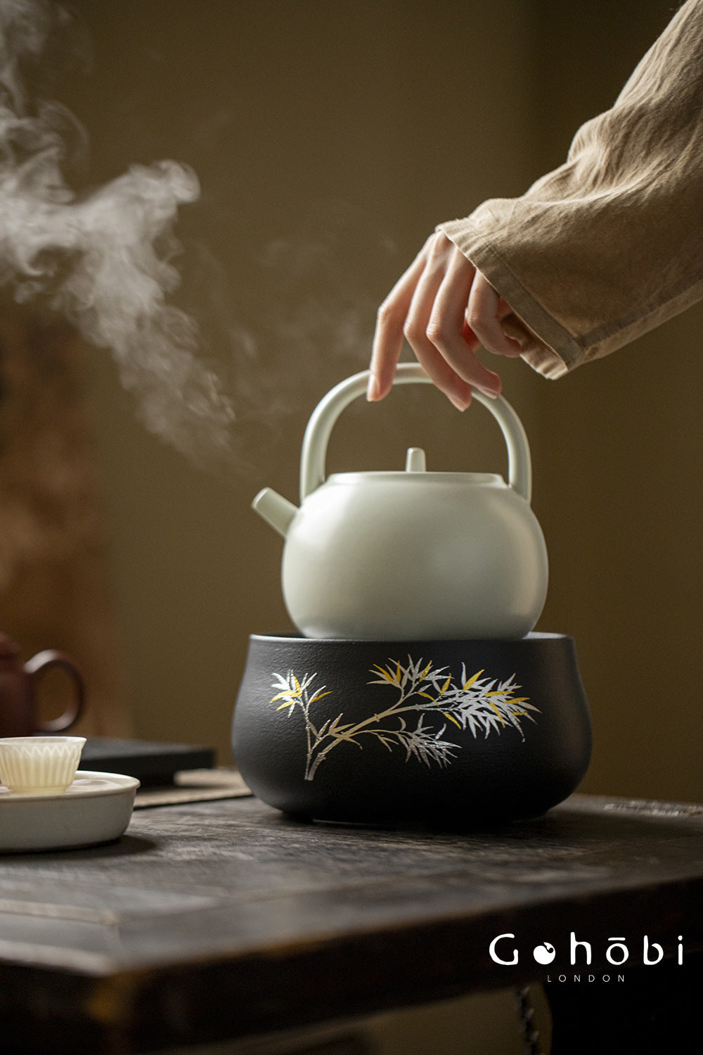 Gohobi Lifting Beam Ceramic Teapot – Large Capacity Household Boiling Kettle (3 Styles)