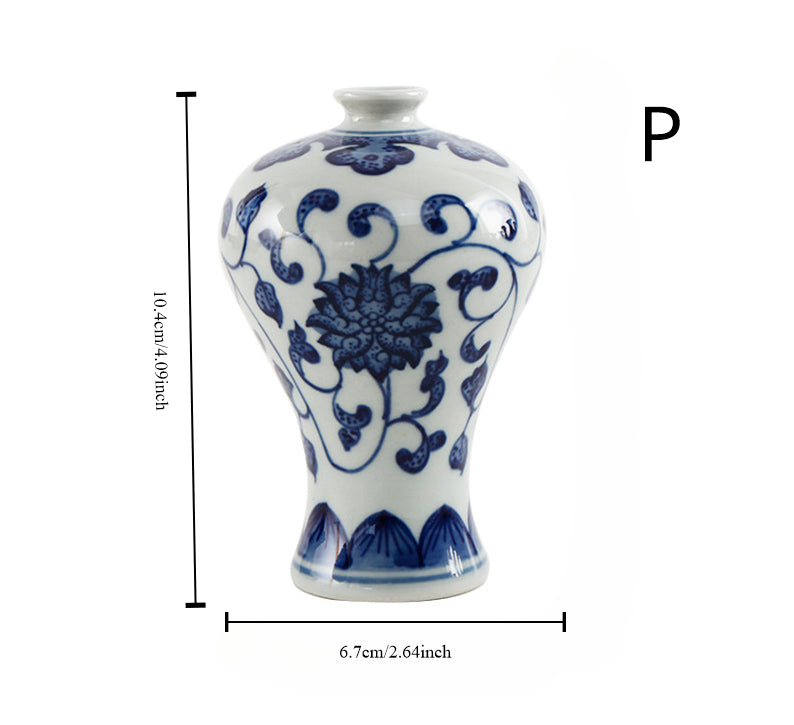 Gohobi Hand-painted Blue and White Porcelain Vase (Classic)