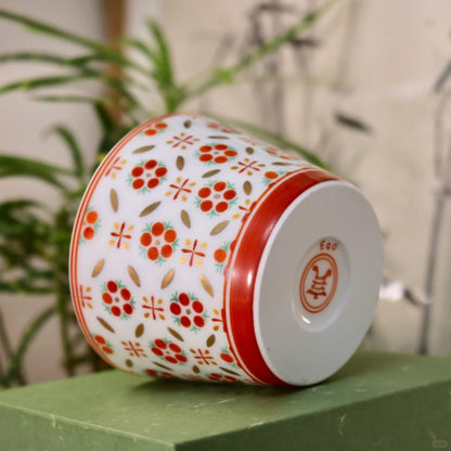 [清和堂 x Gohobi Gallery] Hand-painted Golden Red Lotus Tea Cup Coffee Cup