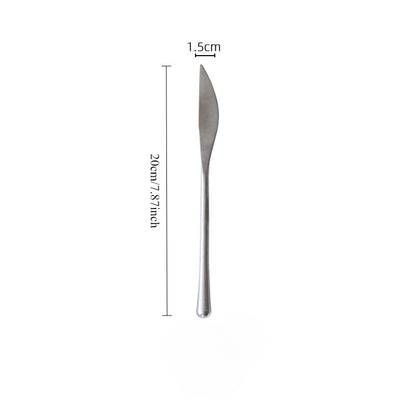 Gohobi A Set of 5 Pieces Stonewashed Stainless Steel Cutlery