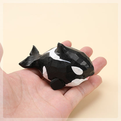 Gohobi Handcrafted Wooden Orca Ornament