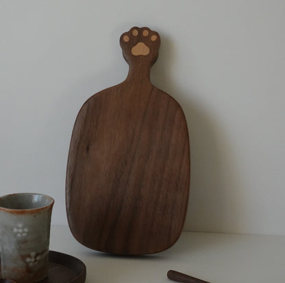 Gohobi Walnut Cat Paw Shape Tray