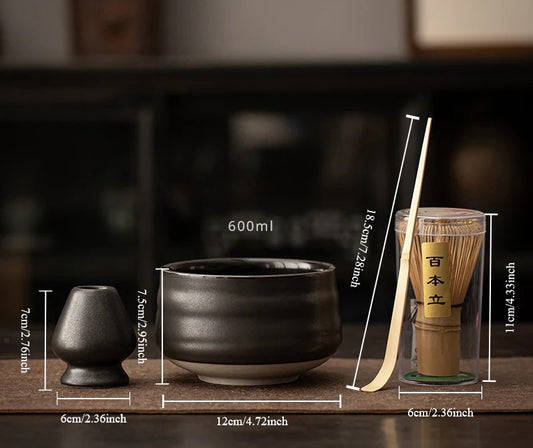 Gohobi Classic Ceramic Bowl Matcha Set