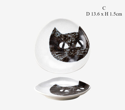 [Made In Japan] Gohobi Japanese Cats Plate