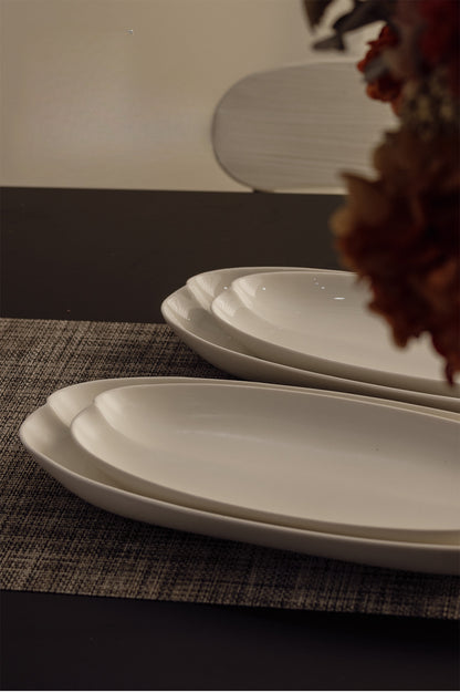 Gohobi Painted Matte Long Kwai Kou Plate