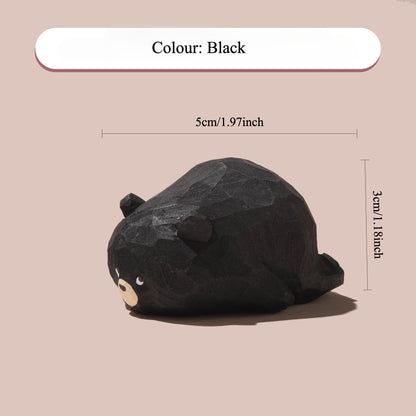 Gohobi Hand-Carved Little Bear Figurine
