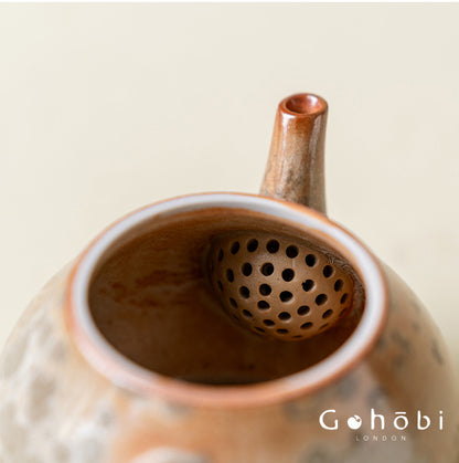 Gohobi Wood-Fired Travel Tea Set – Handmade Portable Teapot & Two Cups