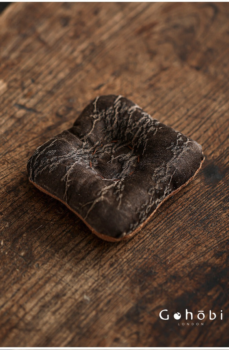 Gohobi Fragrant Cloud Silk Tea Coaster – Handmade Fabric Tea Mat for Gongfu Tea Set