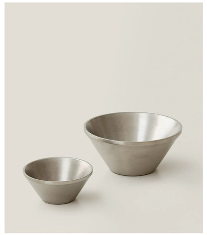 Gohobi Retro Double-Wall Stainless Steel Cone Bowl