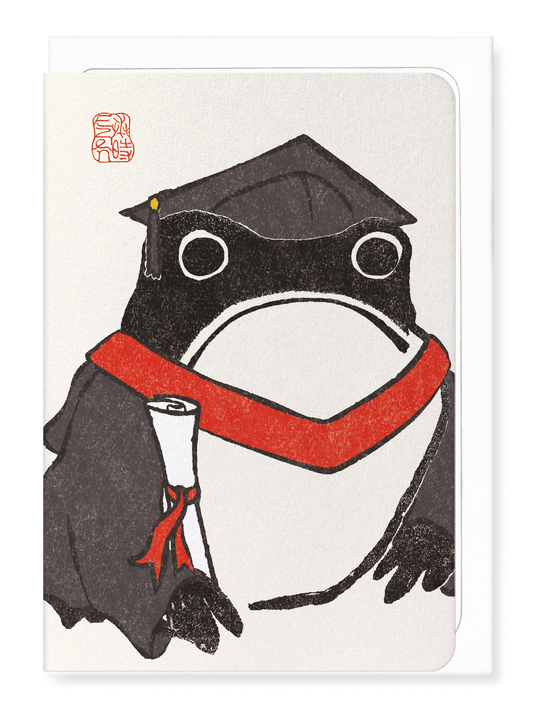 Ezen Designs GRADUATION EZEN FROG: Greeting Card [Made in the UK]