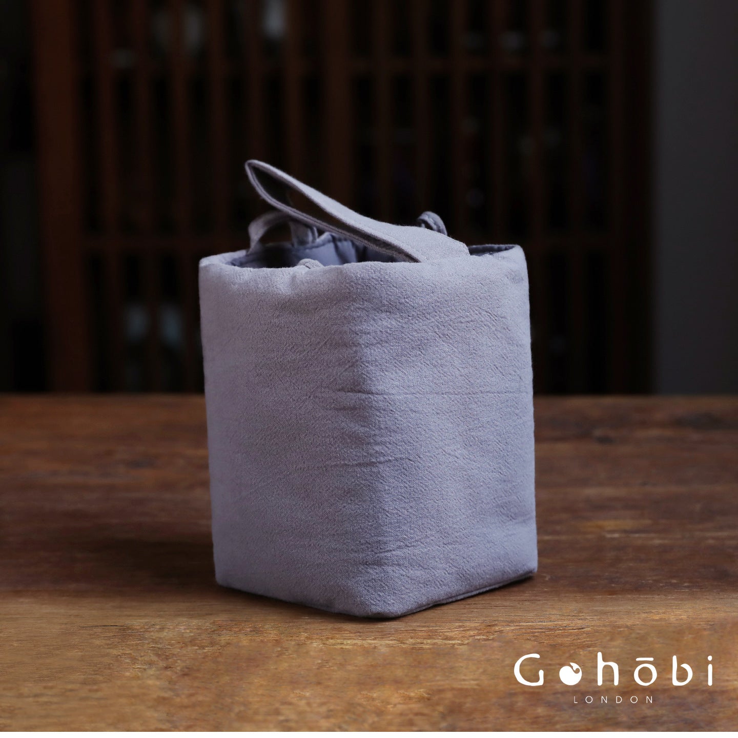Gohobi Classic Travel Teaware Bag – Plain Cotton Tea Set Storage & Outdoor Carry Case