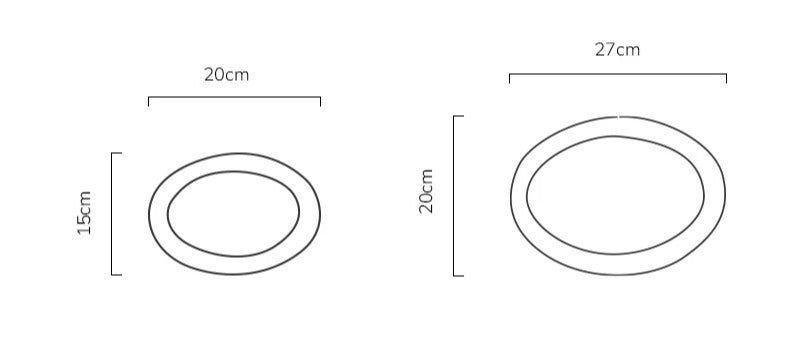 Gohobi Vintage-Style 304 Stainless Steel Oval Plate