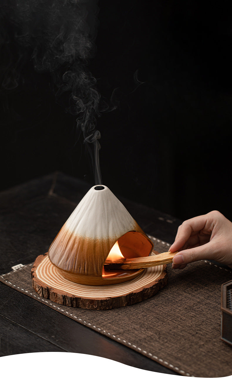 Gohobi Mount Fuji Ceramic Incense Fireplace