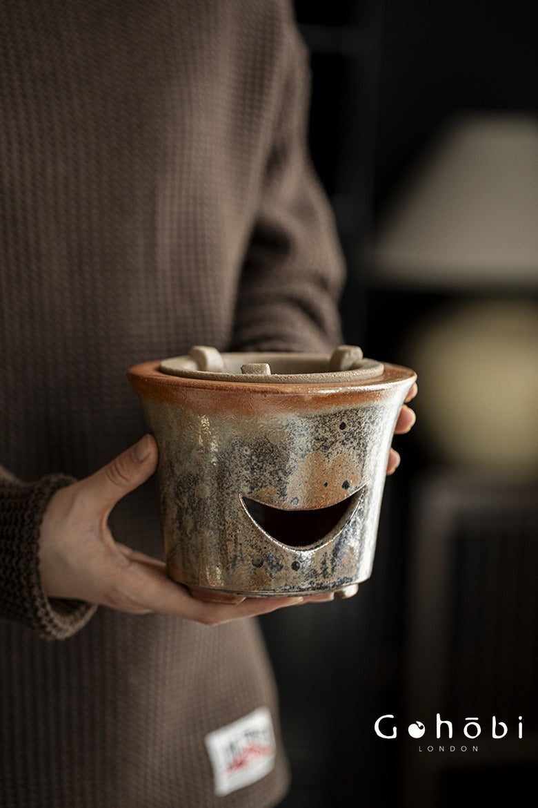 Gohobi Shino Kiln-Transformed Rattan Beam Teapot – Large Household Brewing Kettle