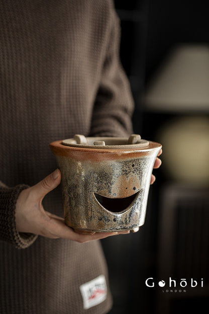 Gohobi Shino Kiln-Transformed Rattan Beam Teapot – Large Household Brewing Kettle