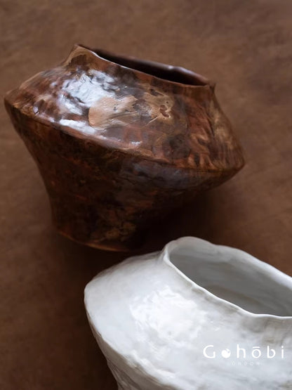 Gohobi Japanese-style Wabi Sabi Handmade Zen Large Vase 024