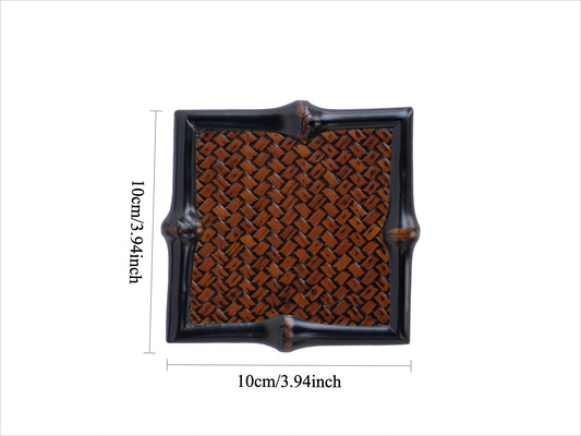 Gohobi Bamboo Woven Tea Cup Mat – Retro Bamboo Heat Insulation Coaster