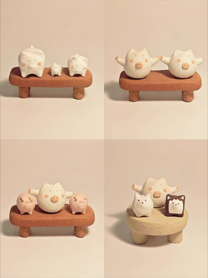 Gohobi x Little Diary Handmade Ceramic Pigs