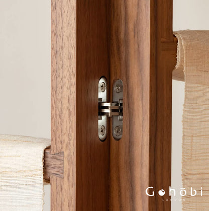 Gohobi Solid Wood Screen Coat Rack – Red Oak or Black Walnut Folding Hanger with Three or Four Panel Options | FSC Certified Furniture